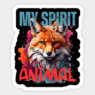 Fox Spirit Animal Sticker